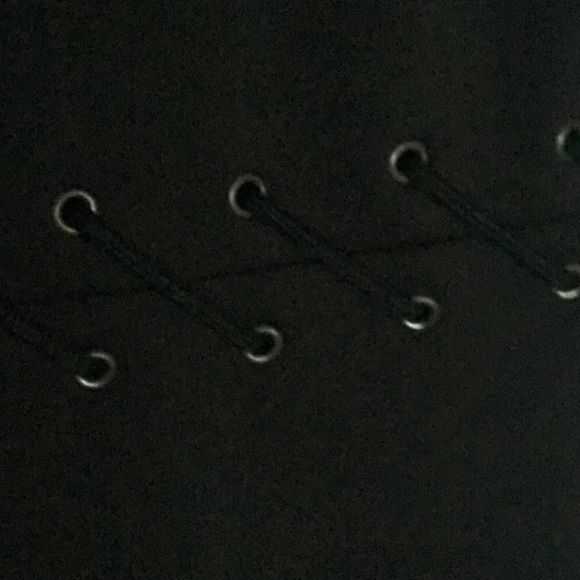 Escada Sport Classic Short Sleeve Dress w Lace & Grommet Detail Black Sz 38 - Picture 4 of 16